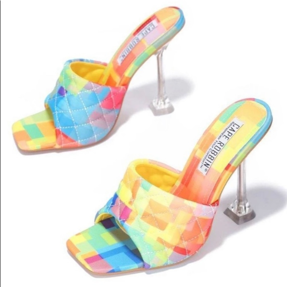 New Multi-color Clear Heels